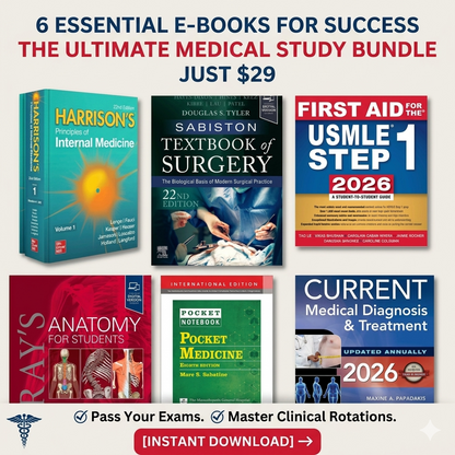 The Ultimate Medical Study Bundle — 6 Core E-Books + Real MD on WhatsApp