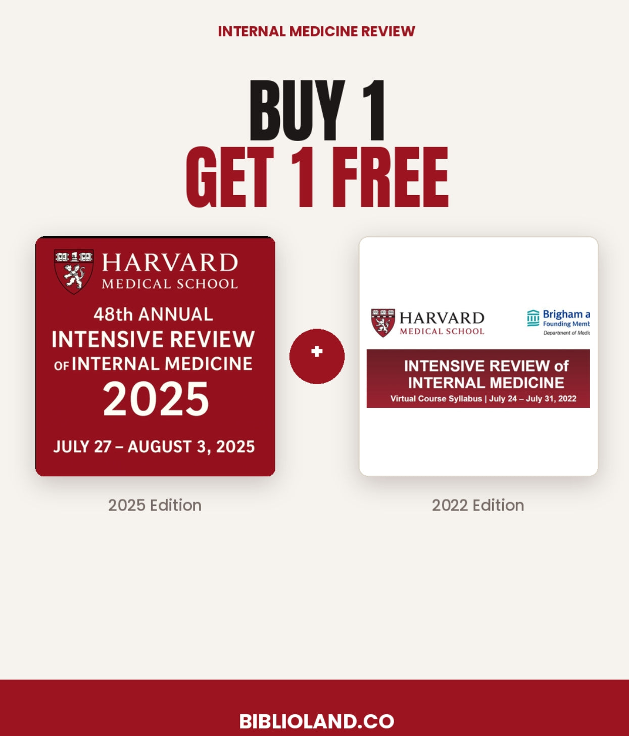 Harvard 48th Annual Intensive Review of Internal Medicine 2025 + 2022 Edition — Buy 1 Get 1 Free