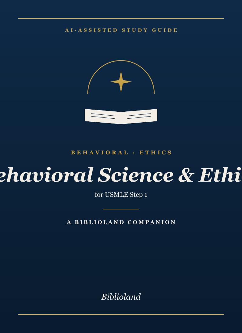 Behavioral Science & Ethics — Biblioland AI Study Guide